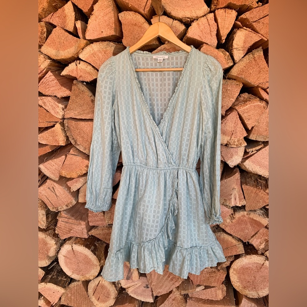 Kelly Green Tiered Puff Sleeve Peasant Midi Dress Women Small